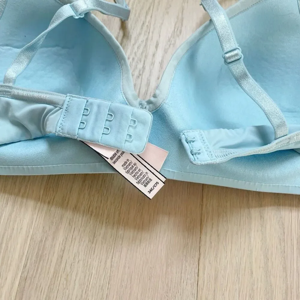 BUY 1 GET 1 FREE Victoria’s Secret tshirt lightly lined wireless light blue bra